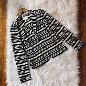 Loft Black & White Knit Blazer